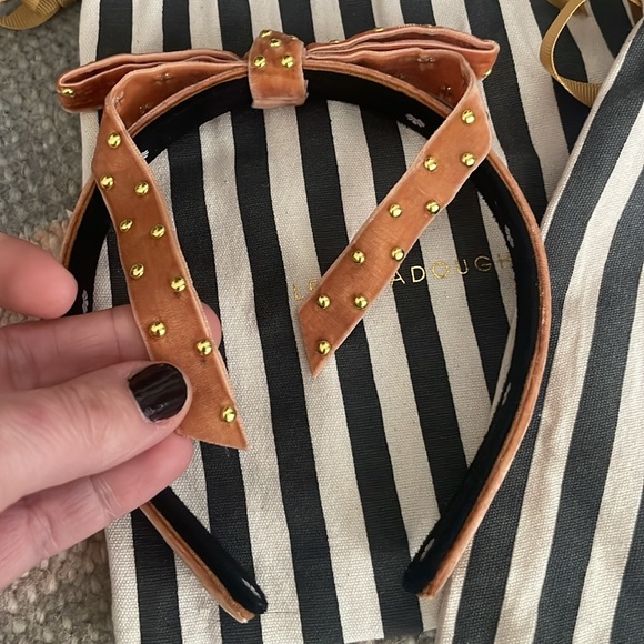 Lele Sadoughi Bardot velvet beaded headband - Picture 1 of 10